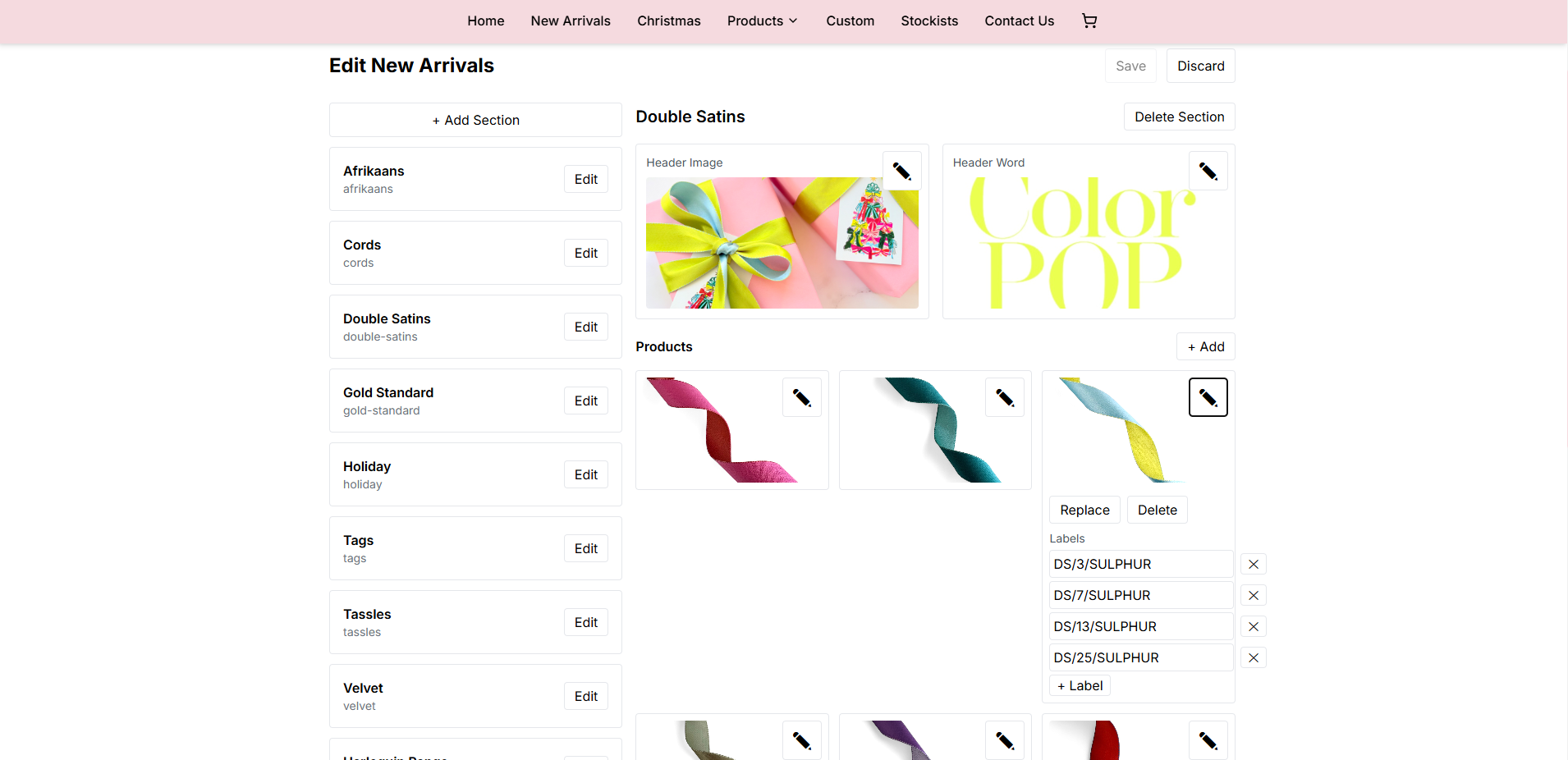 Custom Admin Portal Interface